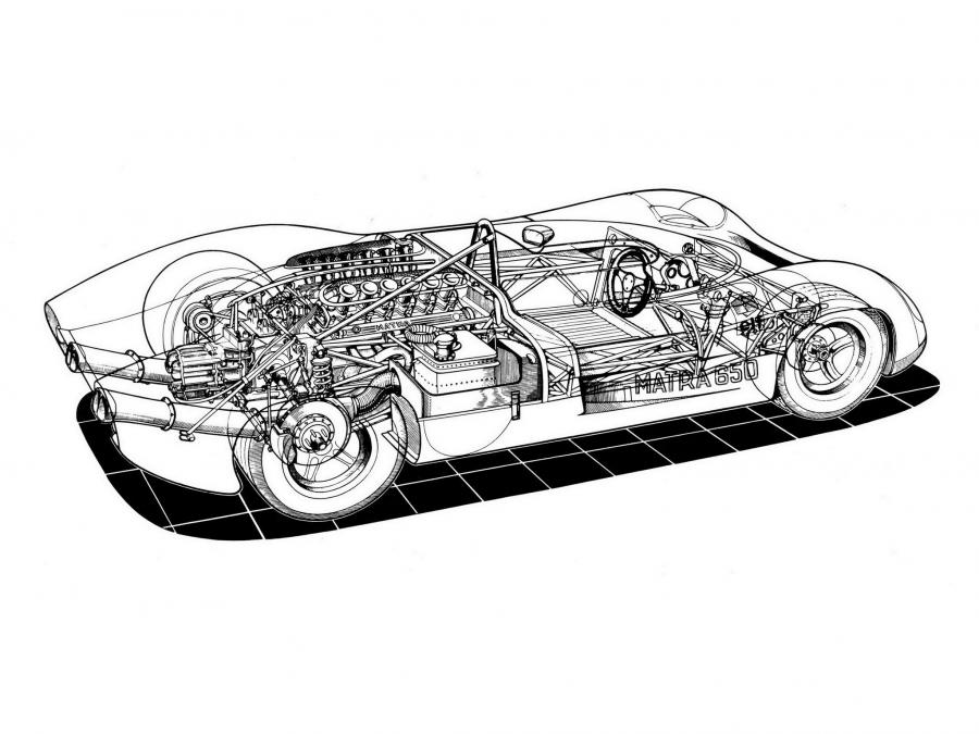 Схема Matra MS650 1969 года  (фото 3 из 6)